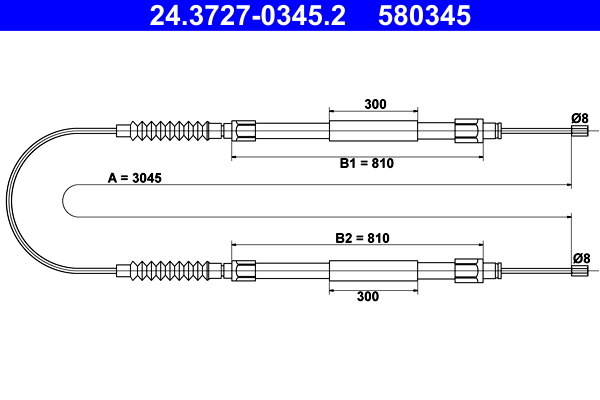 ATE 24.3727-0345.2 Seilzug, Feststellbremse