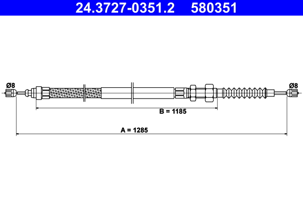ATE 24.3727-0351.2 Seilzug, Feststellbremse
