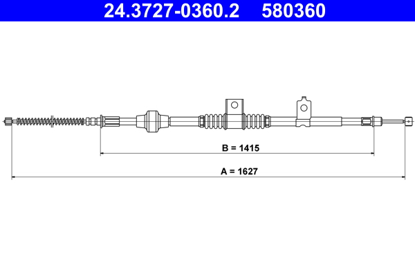 ATE 24.3727-0360.2 Seilzug, Feststellbremse