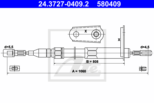 ATE 24.3727-0409.2 Seilzug,...