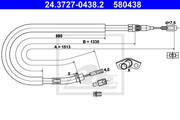 ATE 24.3727-0438.2 Seilzug,...