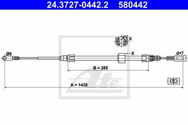 ATE 24.3727-0442.2 Seilzug,...