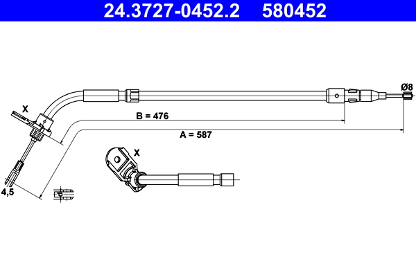 ATE 24.3727-0452.2 Cablu,...