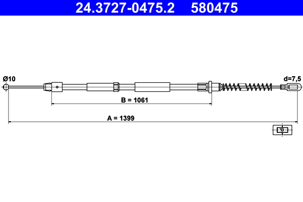 ATE 24.3727-0475.2 Cablu,...