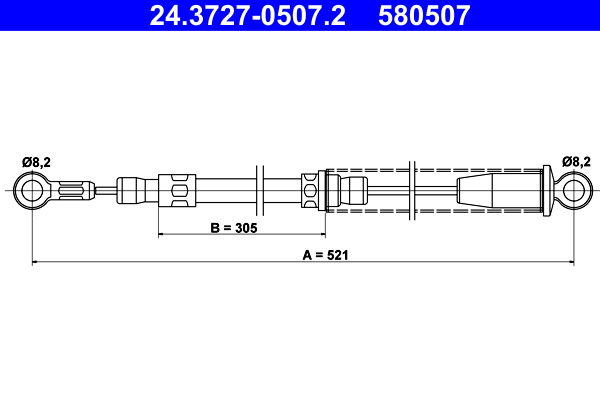 ATE 24.3727-0507.2 Seilzug, Feststellbremse
