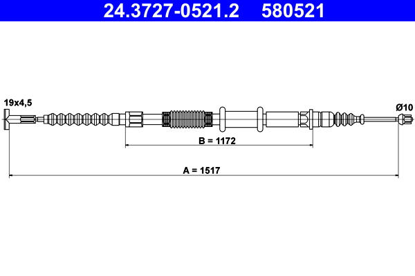 ATE 24.3727-0521.2 Seilzug, Feststellbremse
