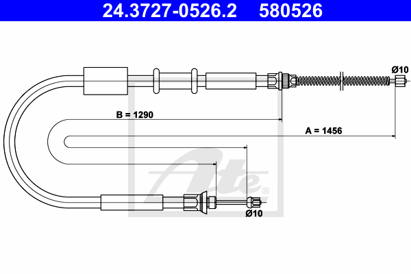 ATE 24.3727-0526.2 Cavo comando, Freno stazionamento