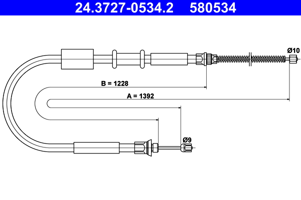 ATE 24.3727-0534.2 Seilzug, Feststellbremse