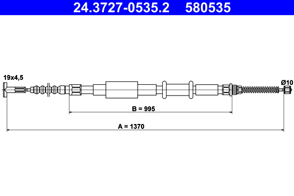 ATE 24.3727-0535.2 Seilzug, Feststellbremse