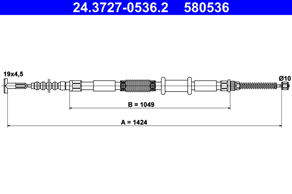 ATE 24.3727-0536.2 Seilzug, Feststellbremse