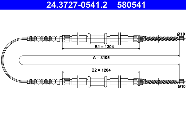 ATE 24.3727-0541.2 Seilzug, Feststellbremse