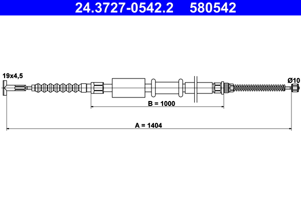 ATE 24.3727-0542.2 Seilzug, Feststellbremse