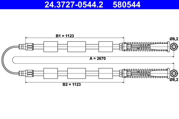 ATE 24.3727-0544.2 Seilzug, Feststellbremse