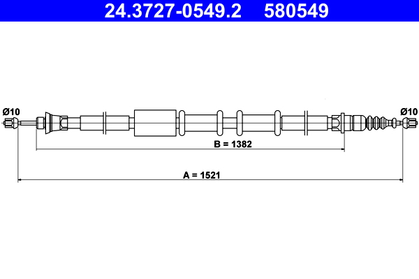 ATE 24.3727-0549.2 Seilzug, Feststellbremse