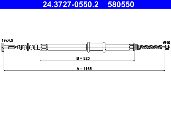 ATE 24.3727-0550.2 Seilzug, Feststellbremse