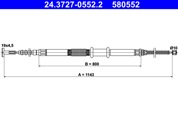 ATE 24.3727-0552.2 Seilzug, Feststellbremse