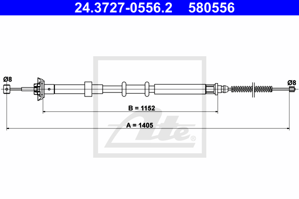 ATE 24.3727-0556.2 Cavo comando, Freno stazionamento