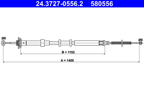 ATE 24.3727-0556.2 Seilzug, Feststellbremse