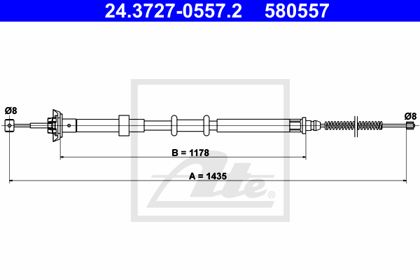 ATE 24.3727-0557.2 Cavo comando, Freno stazionamento