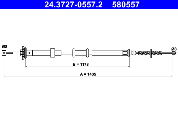 ATE 24.3727-0557.2 Seilzug, Feststellbremse