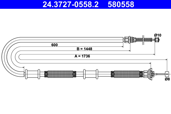 ATE 24.3727-0558.2 Seilzug, Feststellbremse