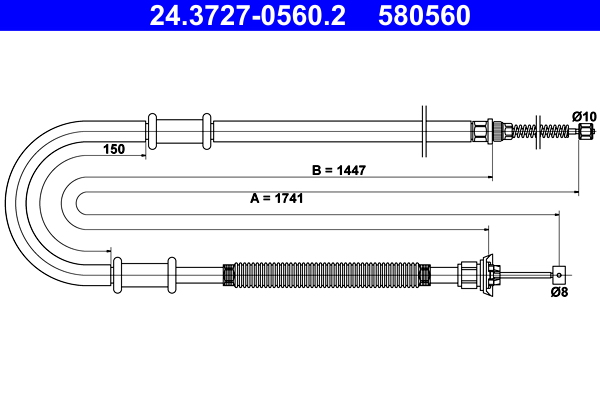 ATE 24.3727-0560.2 Seilzug, Feststellbremse