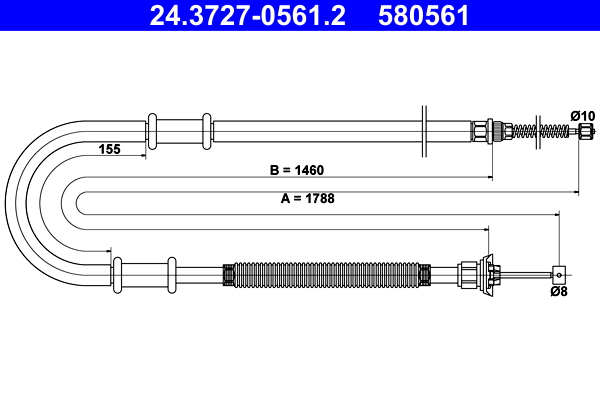 ATE 24.3727-0561.2 Seilzug, Feststellbremse