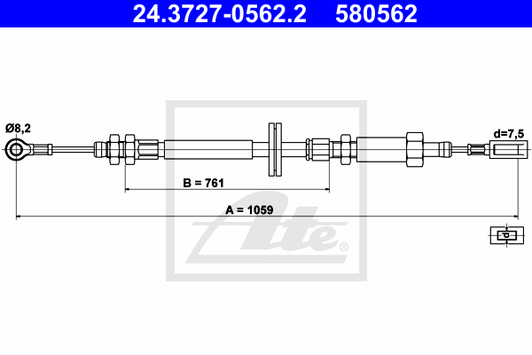 ATE 24.3727-0562.2 Seilzug,...