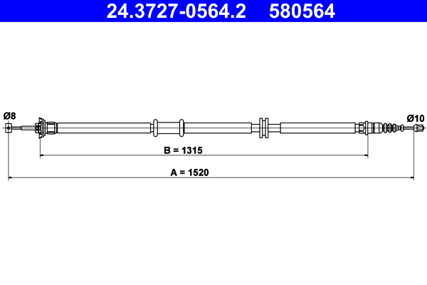 ATE 24.3727-0564.2 Seilzug, Feststellbremse