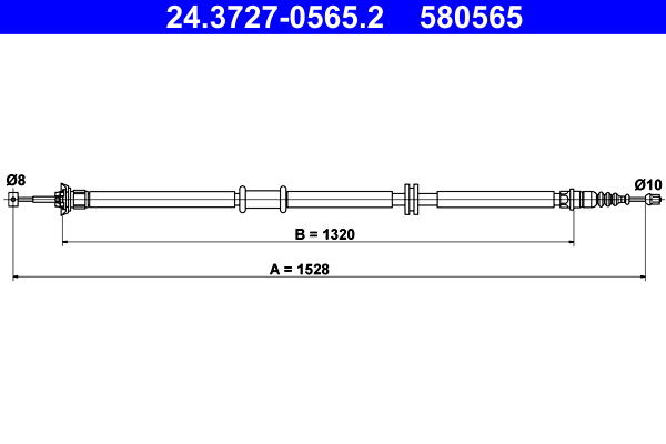 ATE 24.3727-0565.2 Seilzug, Feststellbremse
