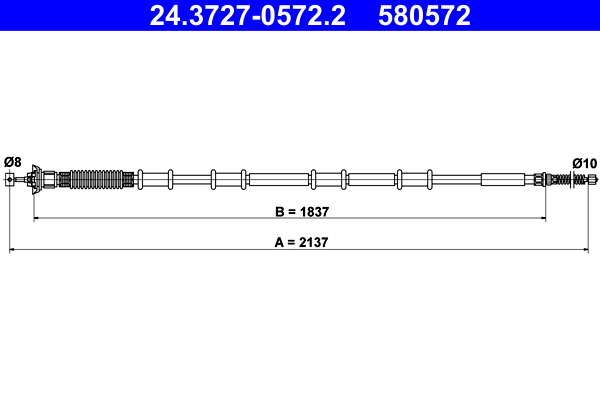 ATE 24.3727-0572.2 Seilzug, Feststellbremse