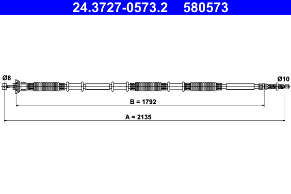 ATE 24.3727-0573.2 Seilzug, Feststellbremse
