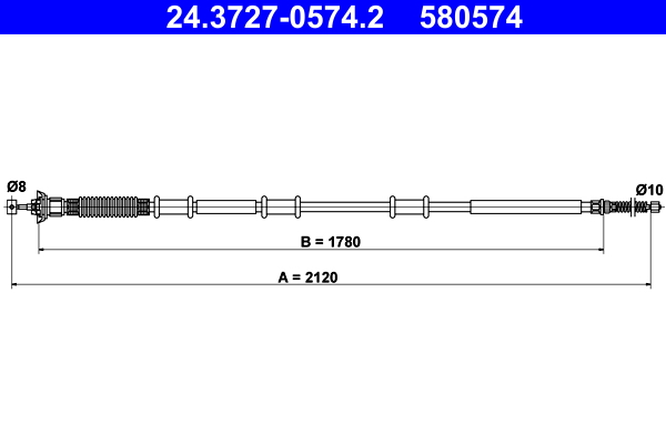ATE 24.3727-0574.2 Seilzug, Feststellbremse
