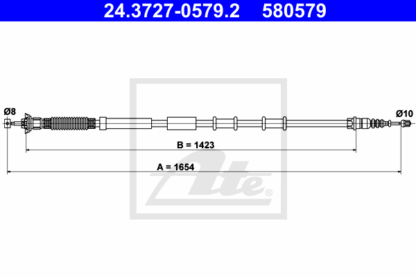 ATE 24.3727-0579.2 Cavo comando, Freno stazionamento