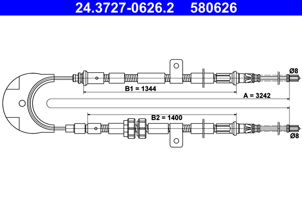 ATE 24.3727-0626.2 Seilzug, Feststellbremse