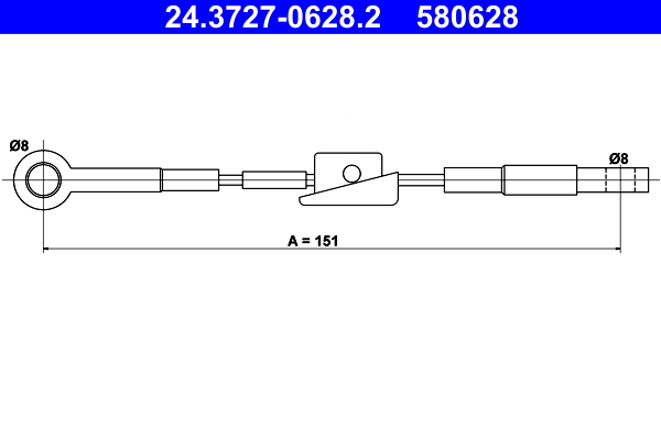 ATE 24.3727-0628.2 Seilzug, Feststellbremse