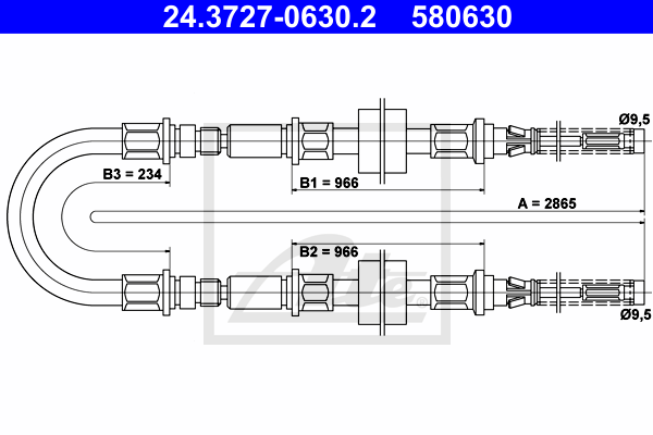 ATE 24.3727-0630.2 Seilzug,...