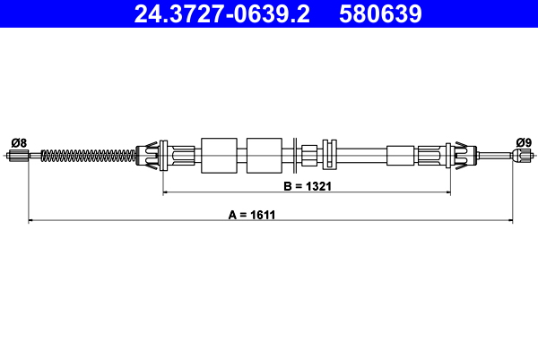 ATE 24.3727-0639.2 Seilzug, Feststellbremse