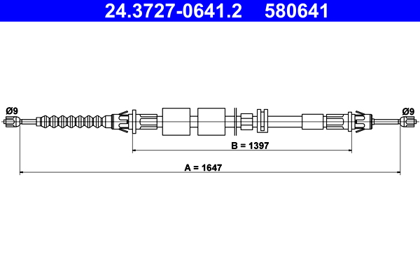 ATE 24.3727-0641.2 Seilzug, Feststellbremse