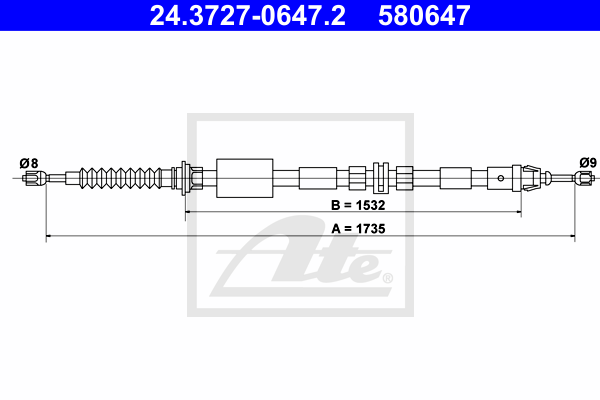 ATE 24.3727-0647.2 Seilzug,...