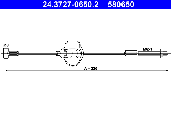 ATE 24.3727-0650.2 Seilzug, Feststellbremse