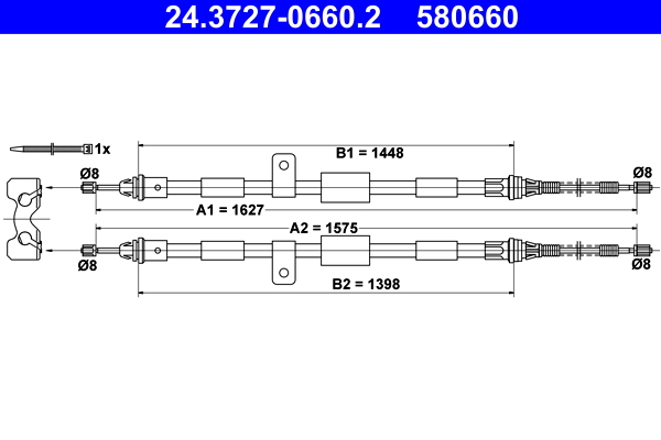 ATE 24.3727-0660.2 Seilzug, Feststellbremse
