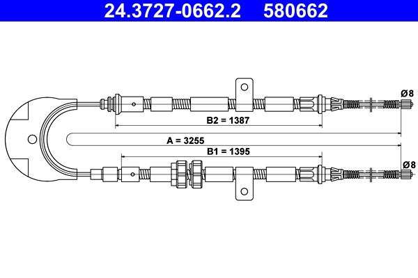 ATE 24.3727-0662.2 Seilzug, Feststellbremse