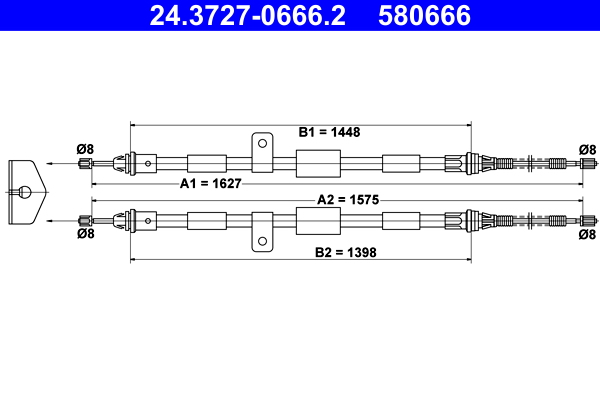 ATE 24.3727-0666.2 Seilzug, Feststellbremse
