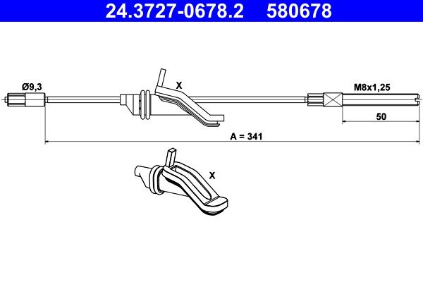 ATE 24.3727-0678.2 Seilzug, Feststellbremse