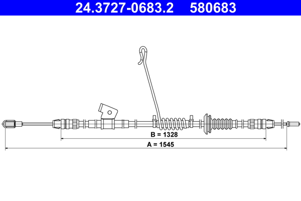 ATE 24.3727-0683.2 Seilzug, Feststellbremse