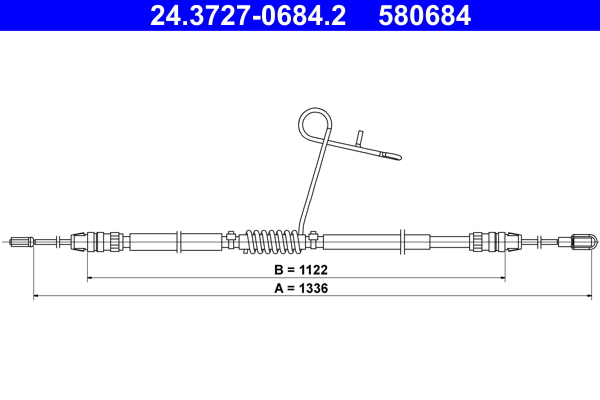 ATE 24.3727-0684.2 Seilzug, Feststellbremse