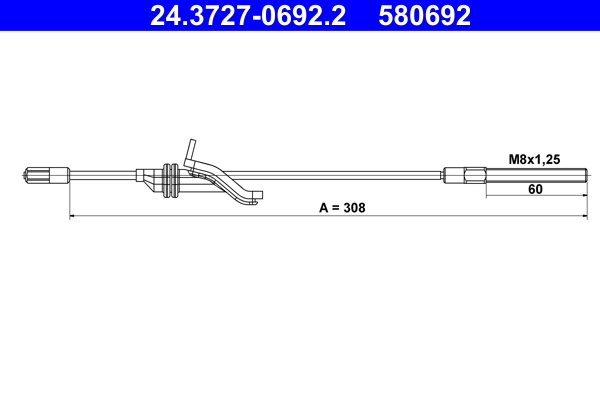 ATE 24.3727-0692.2 Seilzug, Feststellbremse
