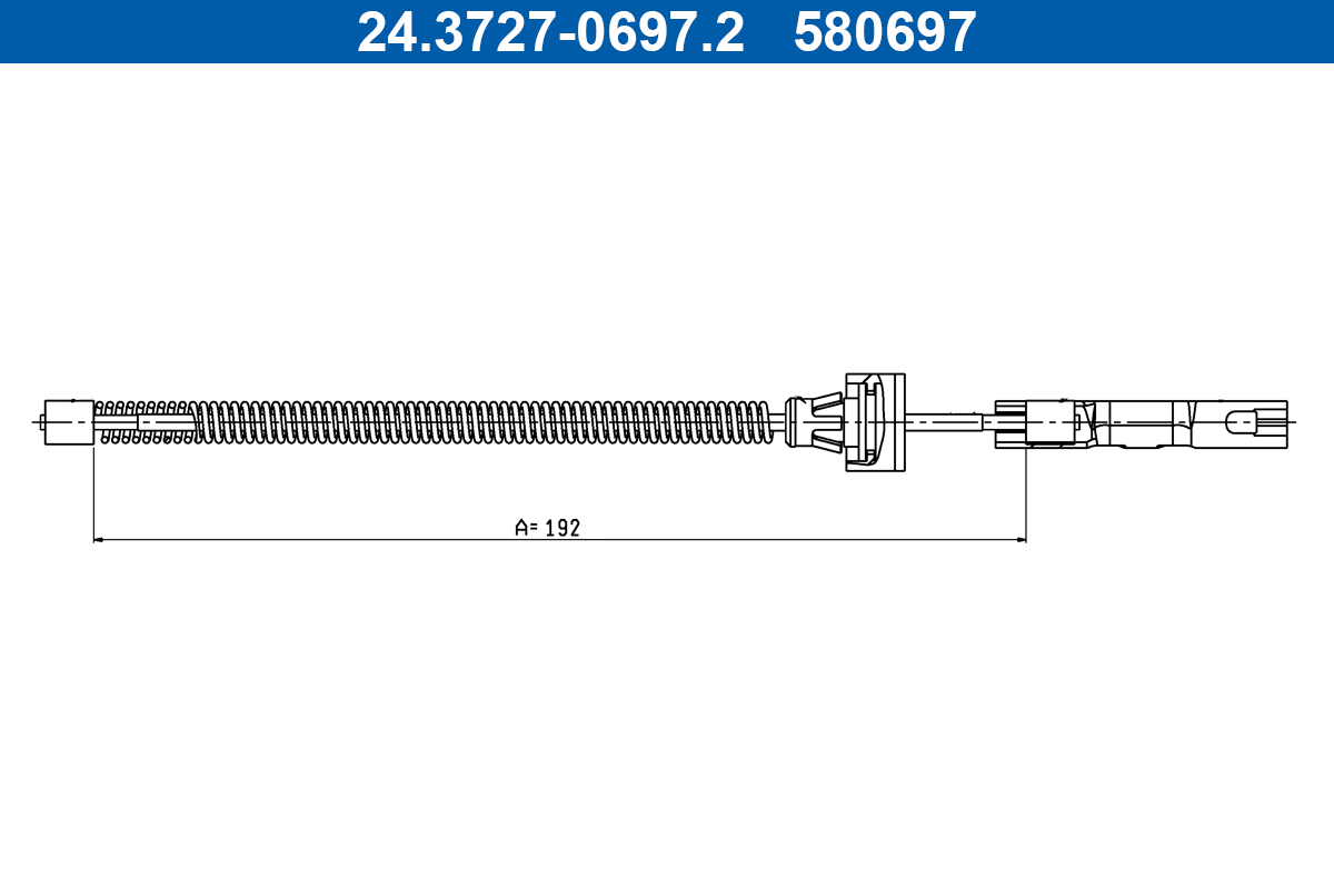 ATE 24.3727-0697.2 Seilzug, Feststellbremse
