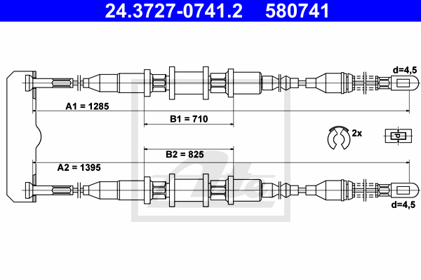 ATE 24.3727-0741.2 Seilzug,...